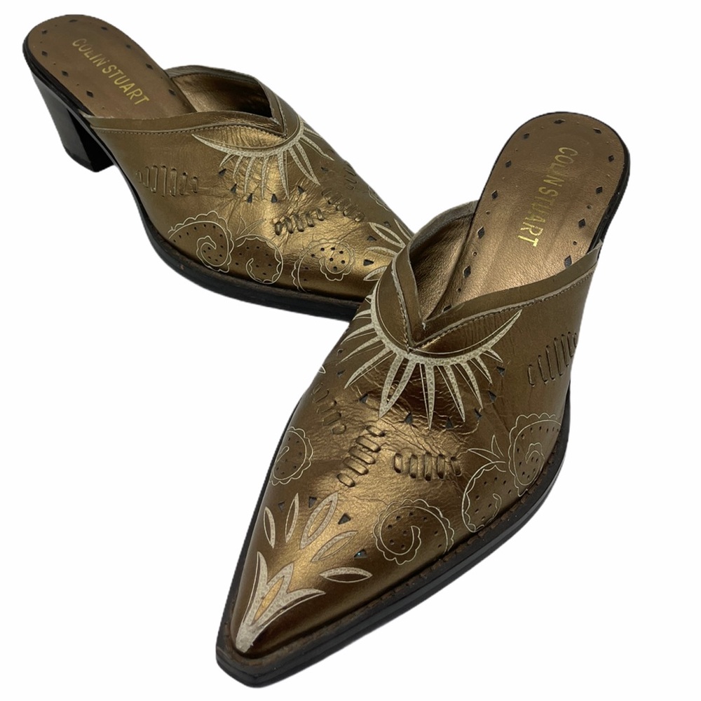 Colin Stuart Vintage Western Gold Mules